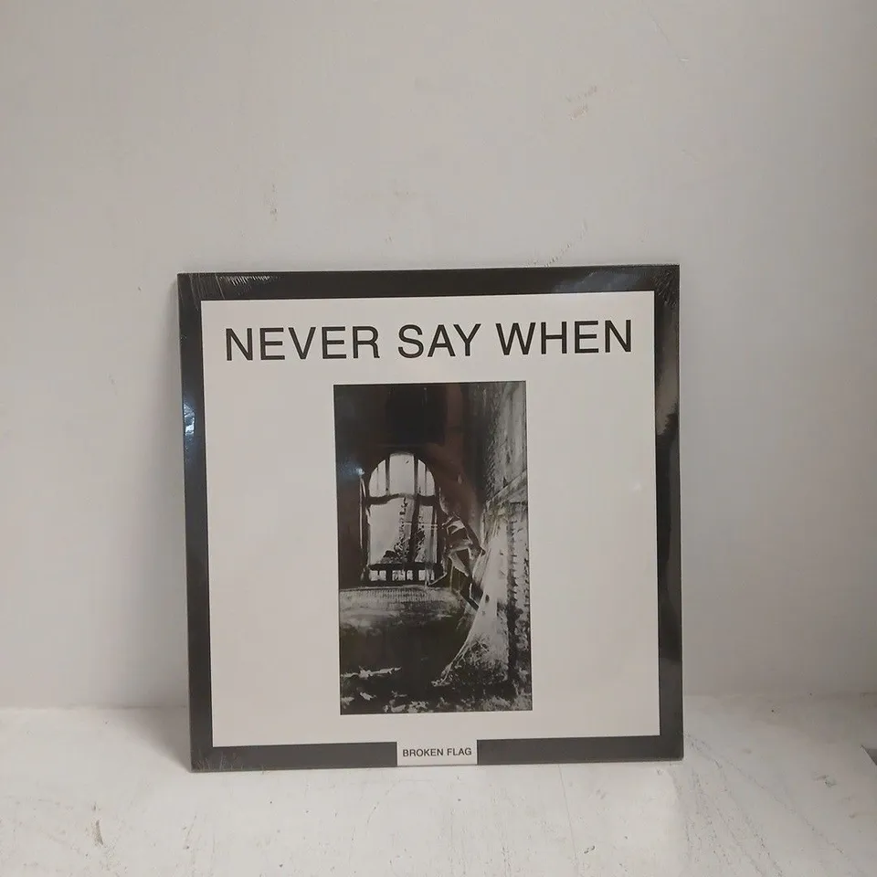 NEVER SAY WHEN BROKEN FLAG VINYL SEALED