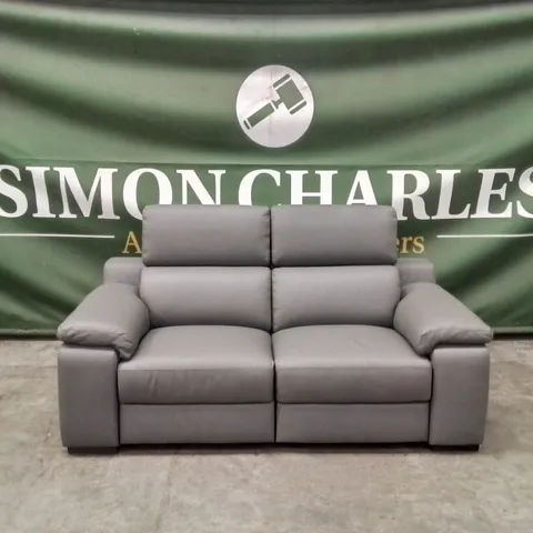 QUALITY DESIGNER ITALIAN MADE RICCARDO LEATHER 2 SEATER ELECTRIC RECLINER SOFA