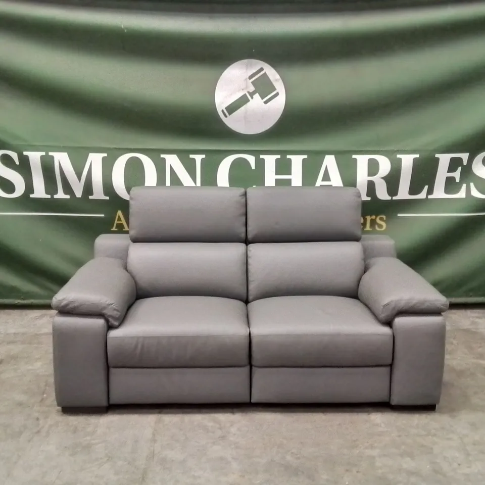 QUALITY DESIGNER ITALIAN MADE RICCARDO LEATHER 2 SEATER ELECTRIC RECLINER SOFA