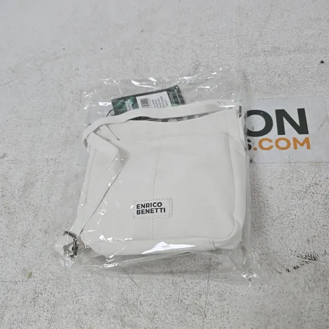 ENRICO BENETTI WHITE PU SHOULDER BAG WITH TAG