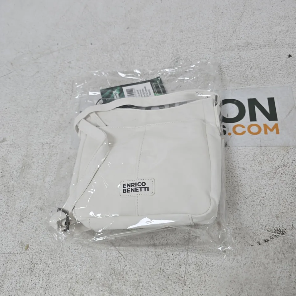 ENRICO BENETTI WHITE PU SHOULDER BAG WITH TAG