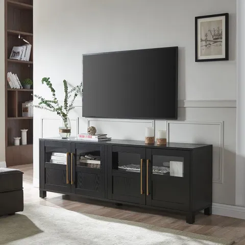 BOXED HOLBROOK UNFINISHED TV STAND FOR TVS UP TO 75" (1 BOX)