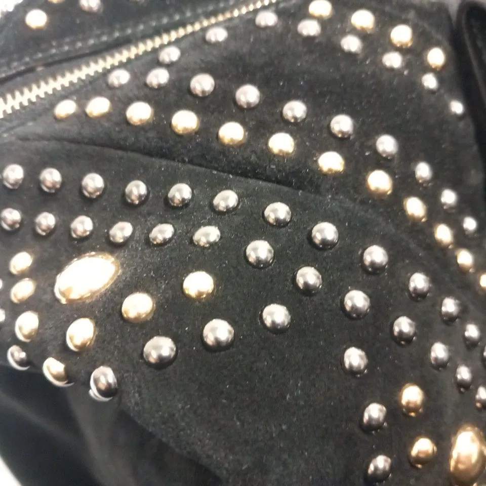 YVES SAINT LAURENT BLACK EASY ROCK STUDING BAG