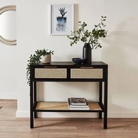 BOXED DESIGNER CONSOLE TABLE - BLACK (1BOX)