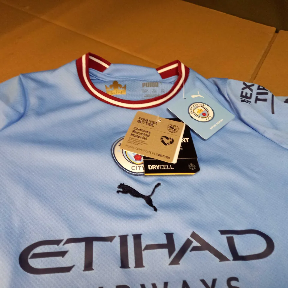 MANCHESTER CITY F.C JNR JERSEY/TOP - AGE 7/8YRS