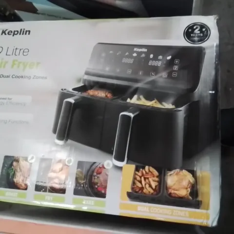 BOXED KEPLIN 9 LITRE DUAL DRAWER AIRFRYER