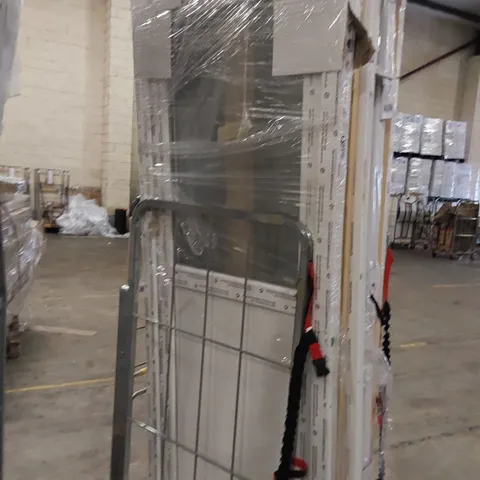 PCVU HALF GLAZED OBSCURE BACK DOOR IN WHITE 2055X840X80MM