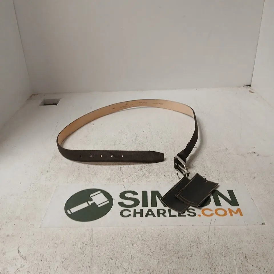 HAWES & CURTIS 1913 COLLECTION FORMAL SUEDE BELT – CHOCOLATE, XXL
