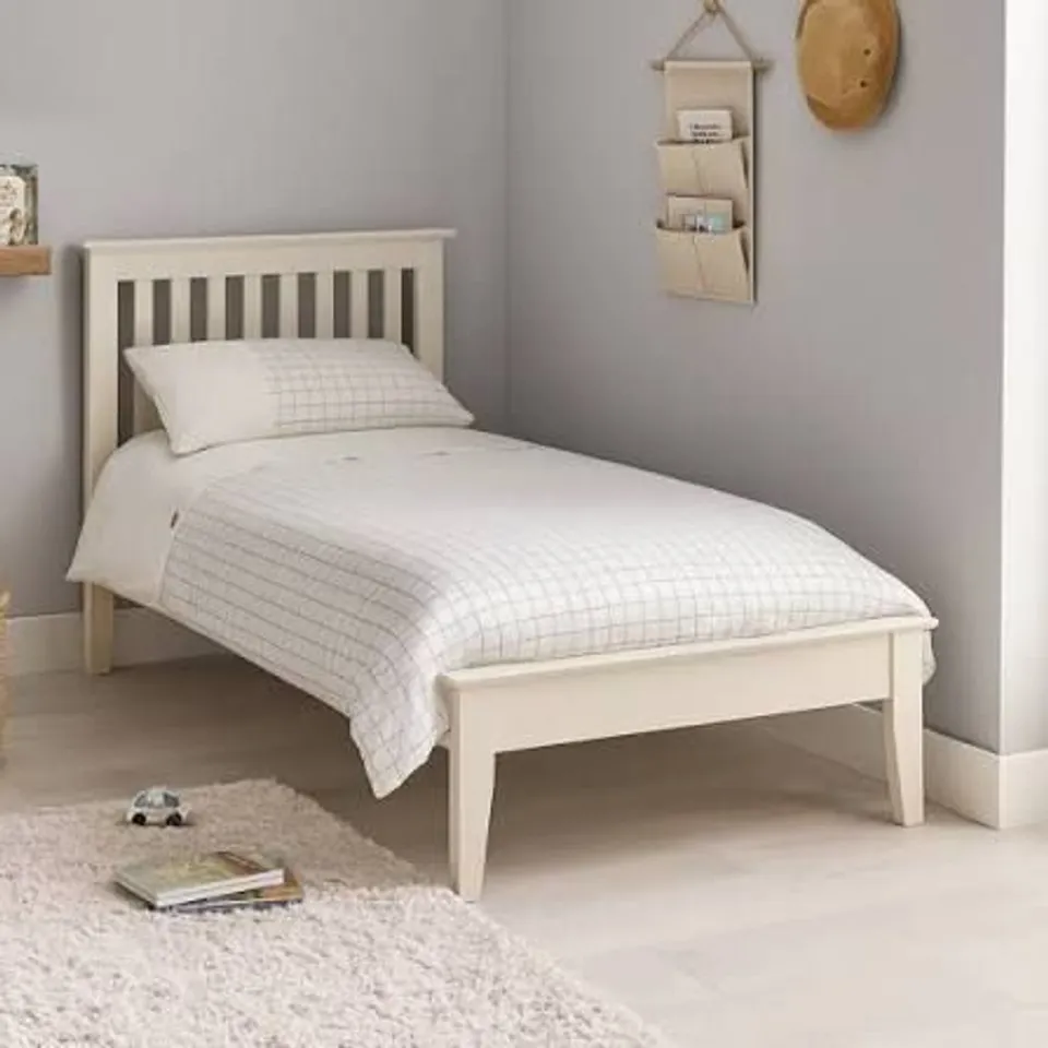 BOXED JULIAN BOWEN SALERNO SHAKER 90CM (3FT) IVORY SINGLE BED (2 BOXES)