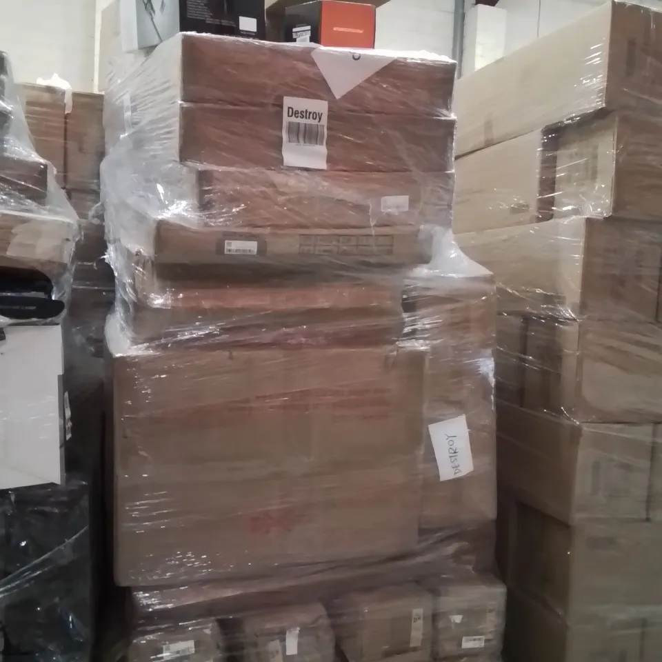 PALLET OF ASSORTED HOUSEHOLD GOODS AND PRODUCTS TO INCLUDE;VACUUM CLEANER,CHRISTMAS TREE,BRAKE CALIPER 