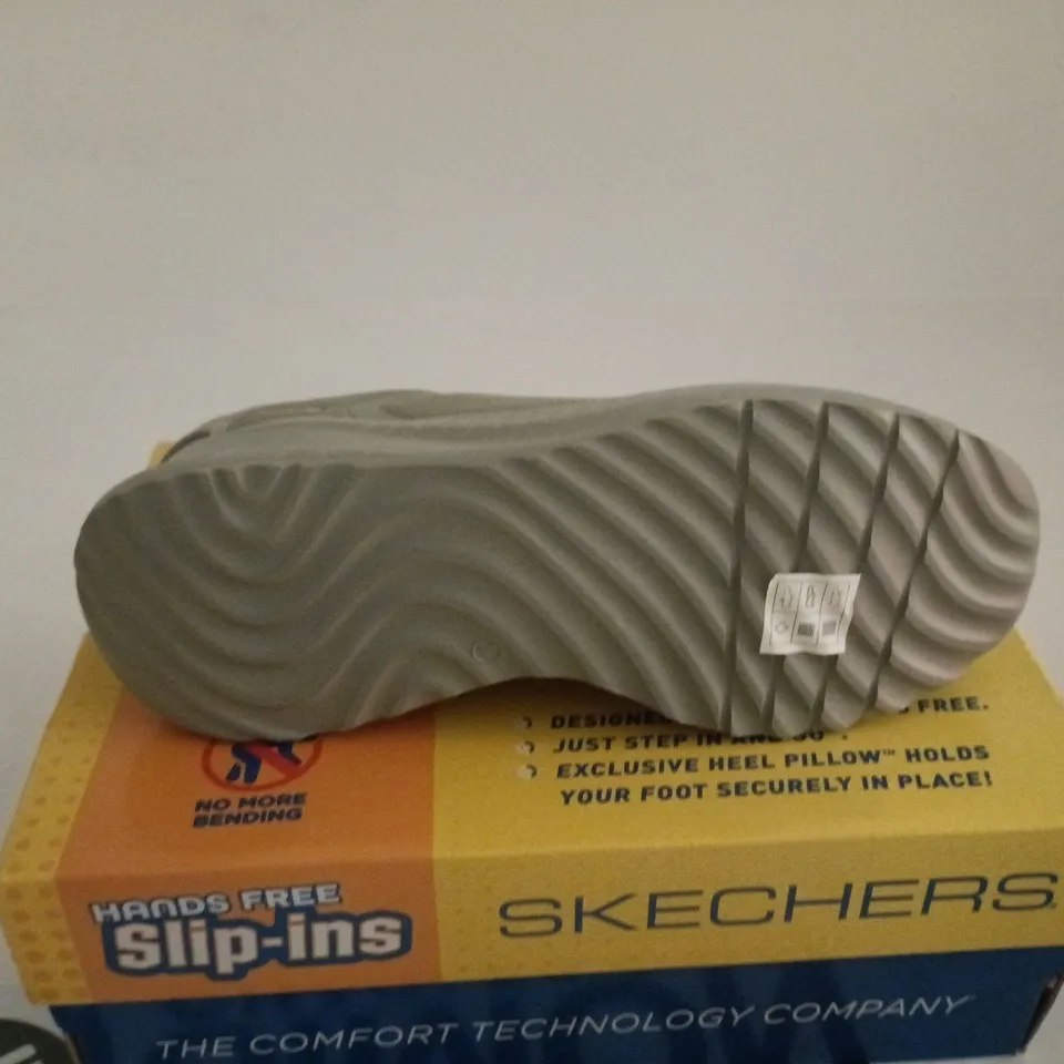 SKECHERS VEGAN SLIP INS OLIVE UK 5 BOXED