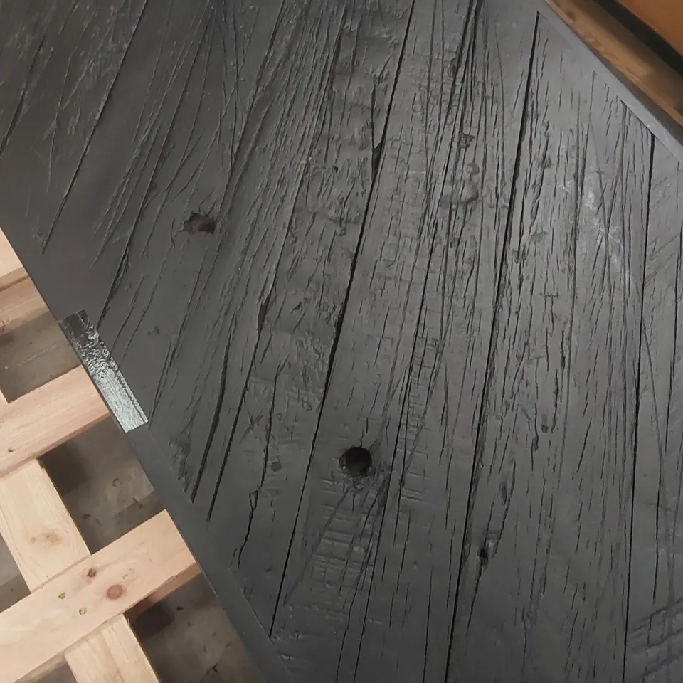 DESIGNER WOOD TOP COFFEE TABLE WITH METAL FRAME