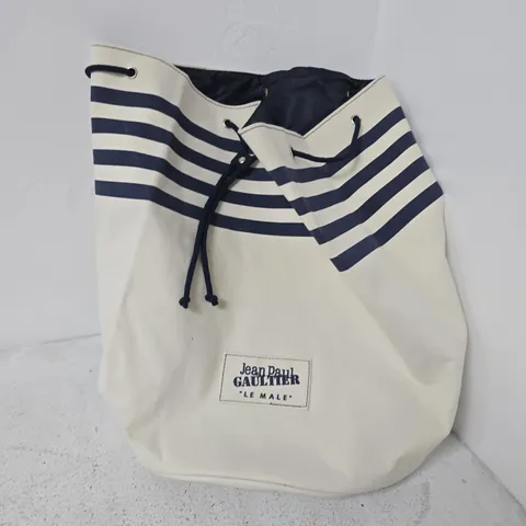 JEAN PAUL GAULTIER 'LE MALE' SAILOR DUFFEL BAG BLUE/WHITE