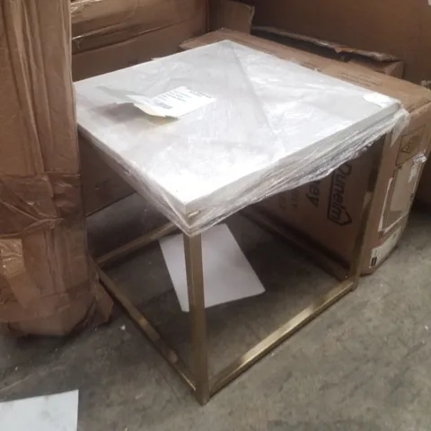 SCALA LAMP TABLE, GOLD AND MARBLE EFFECT