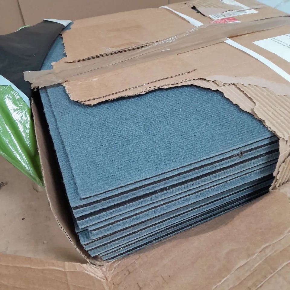 LARGE QUANTITY OF NAVY CARPET TILES - COLLECTION ONLY