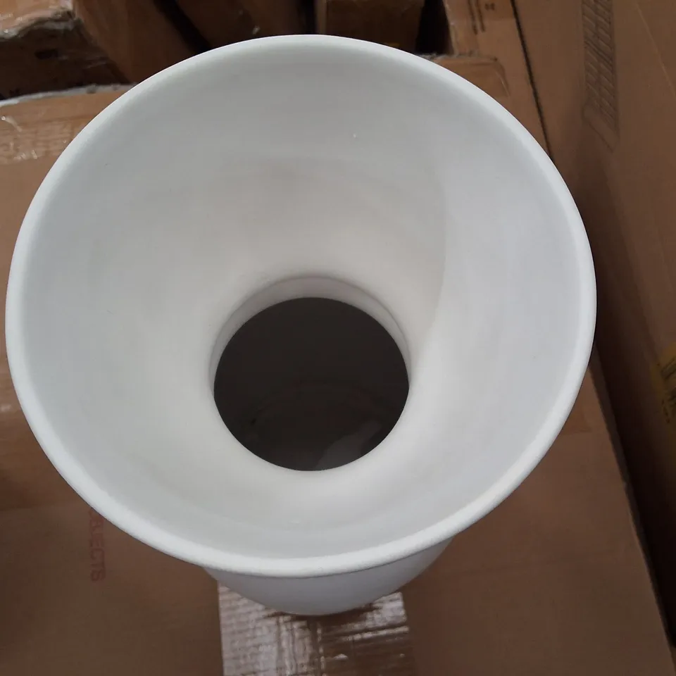 BOXED WHITE VASE