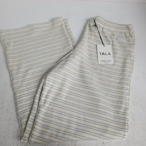 T/ALA STRIPE KNIT TROUSERS IN LEMON YELLOW - MEDIUM
