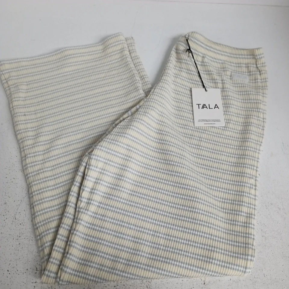 T/ALA STRIPE KNIT TROUSERS IN LEMON YELLOW - MEDIUM