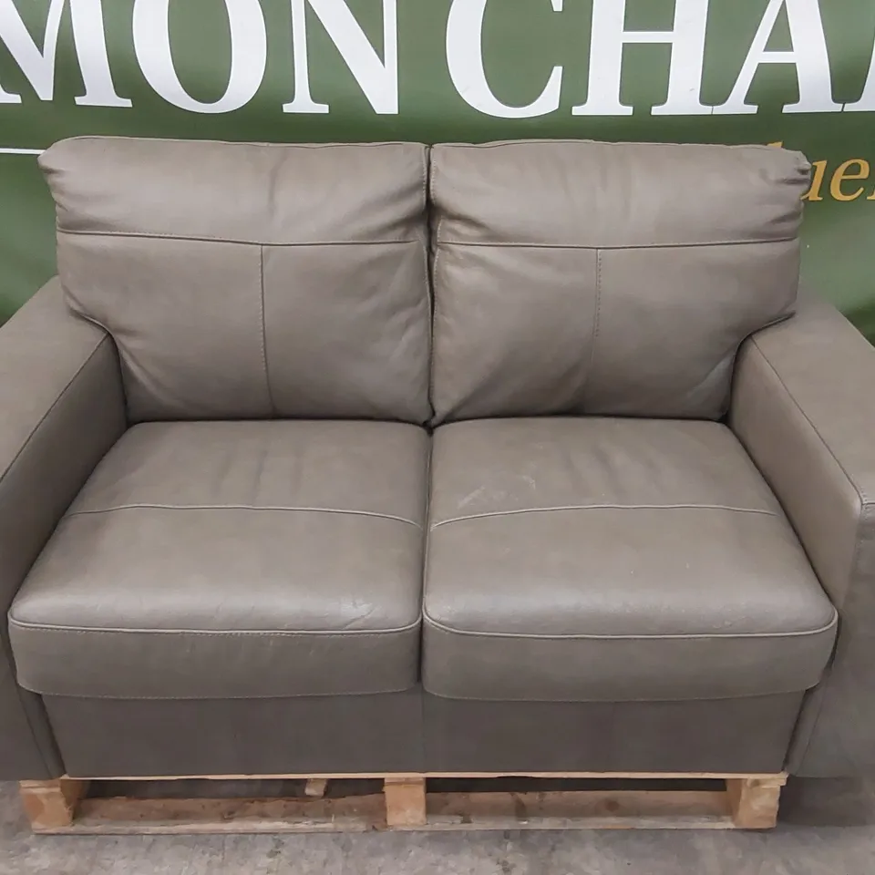 DESIGNER 2 SEATER FAUX LEATHER SOFA