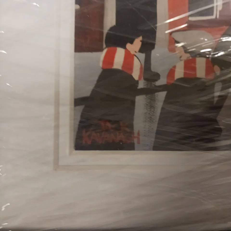 JACK KAVANAGH SIGNED, FRAMED, AND DATED ANFIELD ART PRINT