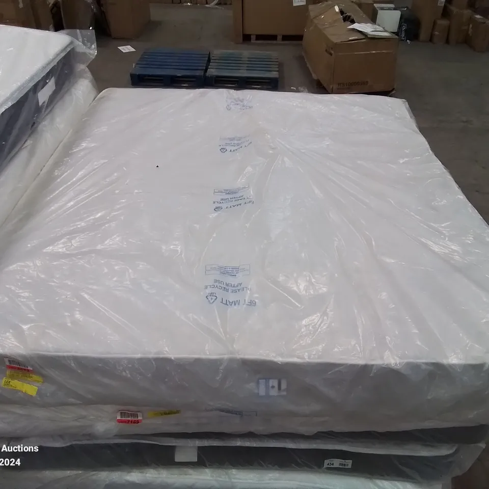 QUALITY BAGGED 6FT SUPERKING HYBRID MEMORY NATURAL OPEN COIL MATTRESS 