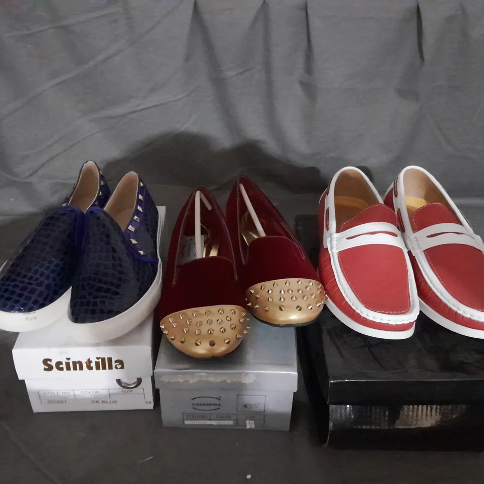 APPROXIMATELY 10 BOXED PAIRS OF ASSORTED SHOES IN VARIOUS STYLES AND SIZES 