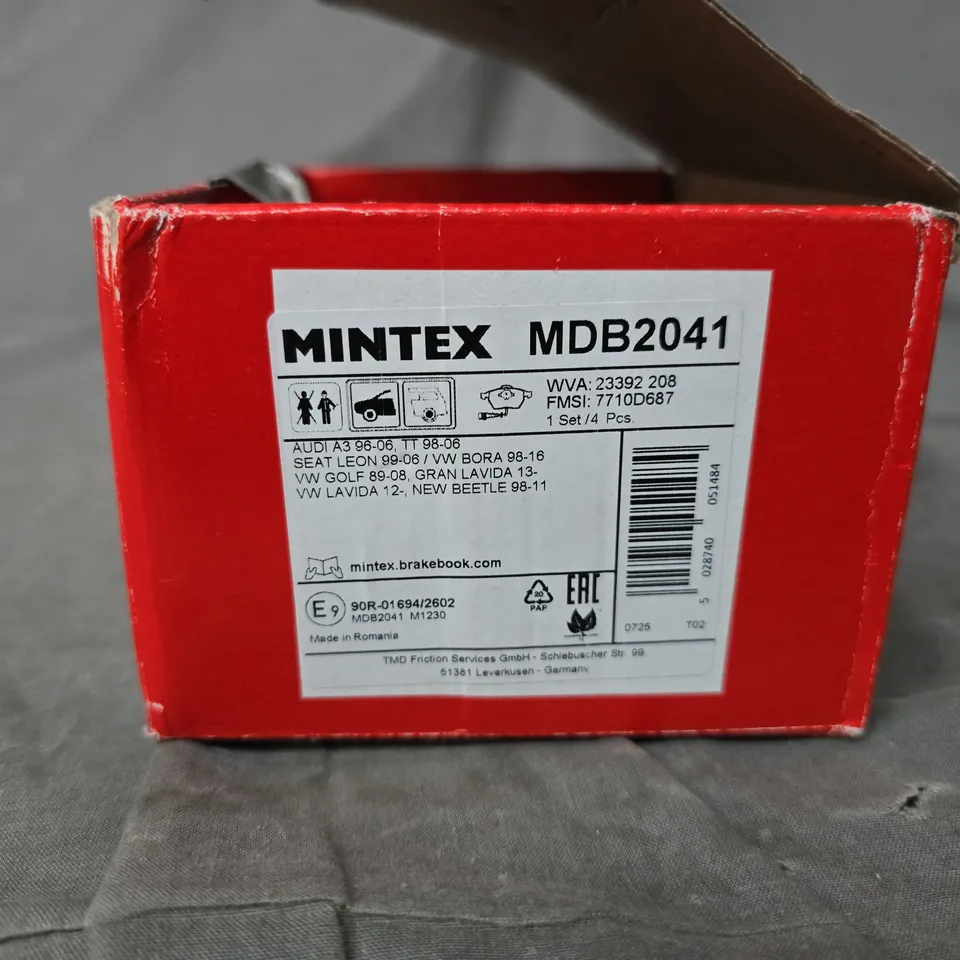 MINTEX MDB2041 BRAKE PADS SET – 4 PCS, BOXED