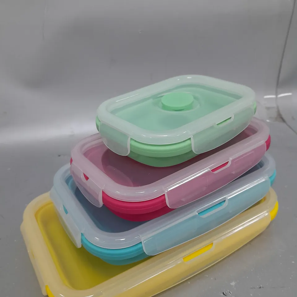 BOXED COOK'S ESSENTIALS SET OF 4 COLLAPSIBLE FOOD CONTAINERS