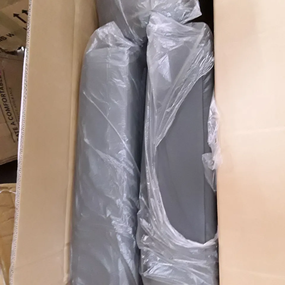 BOXED GREY FABRIC METAL FRAME SOFA (ONLY BOX 2 OF 2)