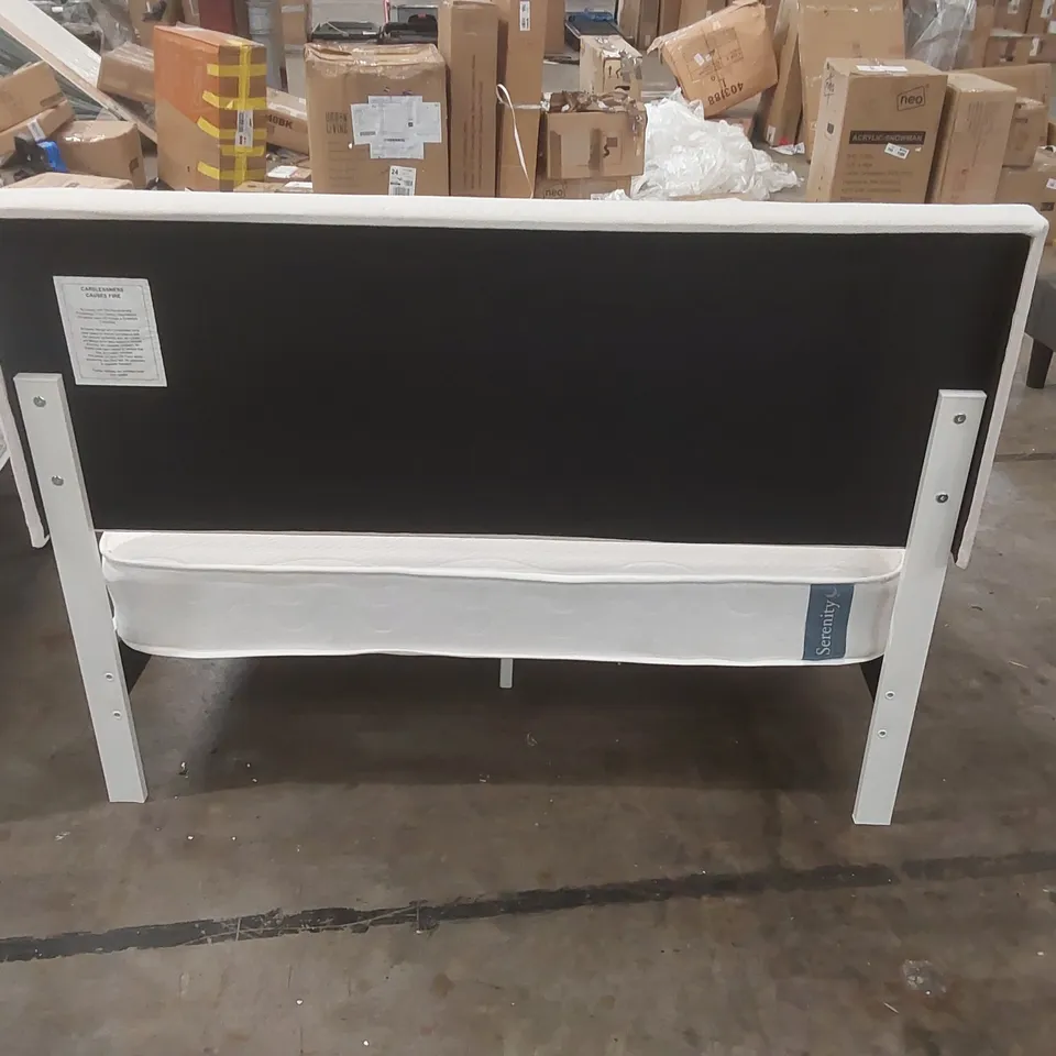 BELLAY UPHOLSTERED 4'6 DOUBLE BED FRAME WITH MATTRESS