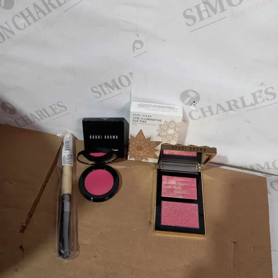 BOBBI BROWN SHEER POWDER BRUSH, POT ROUGE AND HIGHLIGHTING POWDER	