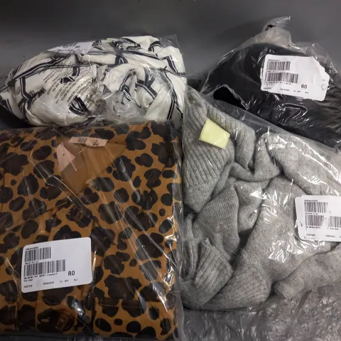 APPROXIMATELY 10 ASSORTED CLOTHING ITEMS TO INCLUDE SHACKET, JUMPER, DRESS, ETC