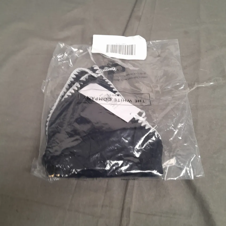 SEALED THE WHITE COMPANY CONTRAST STITCH HALTER BIKINI TOP - MEDIUM