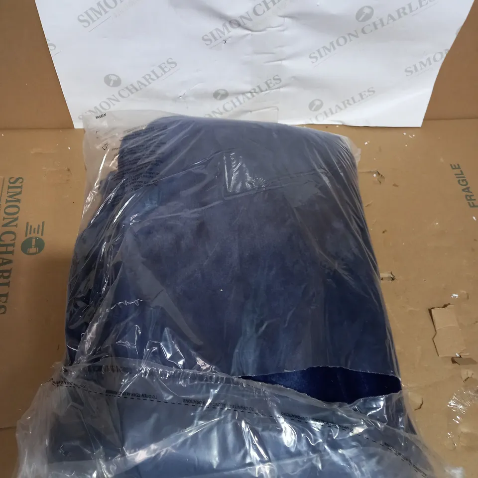 COZEE HOME HEATED PLUSH WEARABLE BLANKET IN NAVY