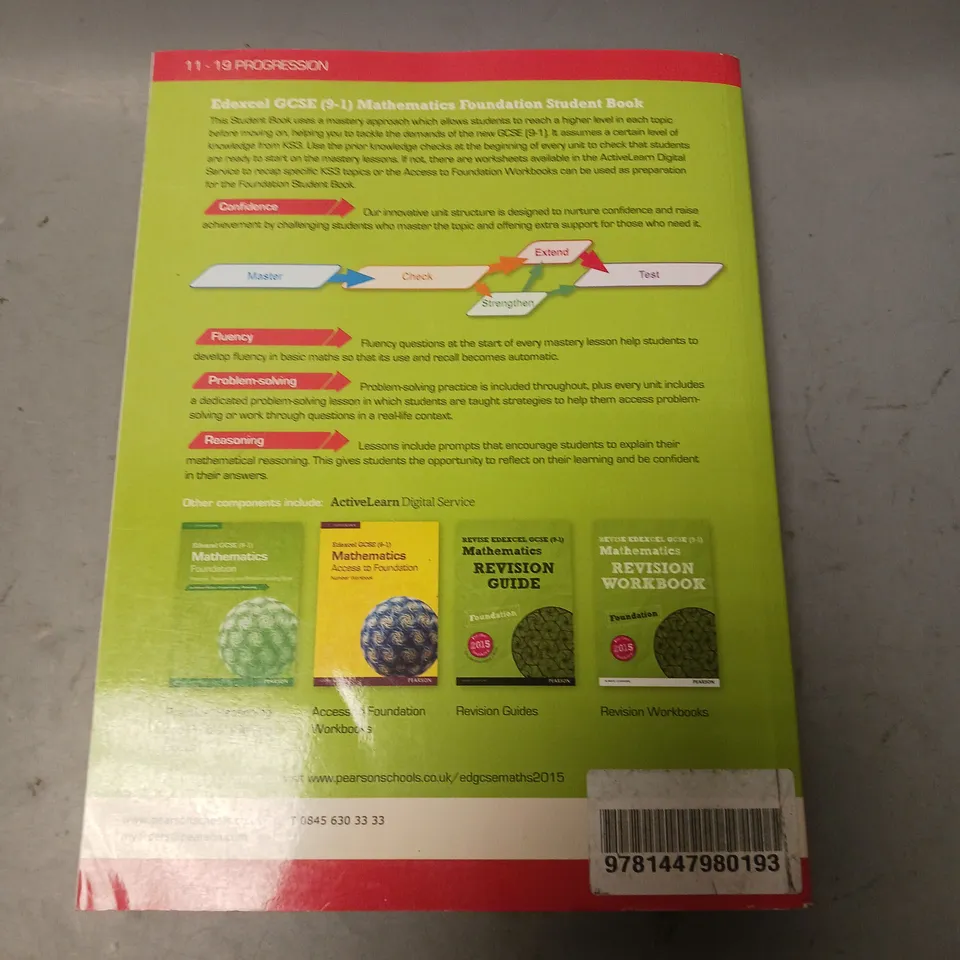 EDECEL GCSE (9-1) MATHEMATICS FOUNDATION STUDENT BOOK