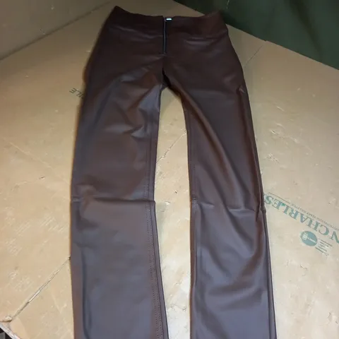 MR.UP BROWN LATEX TROUSERS SIZE S