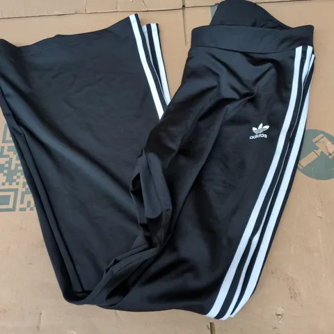 ADIDAS FLARED BOTTOM TRACKSUIT BOTTOMS IN BLACK - UK XL