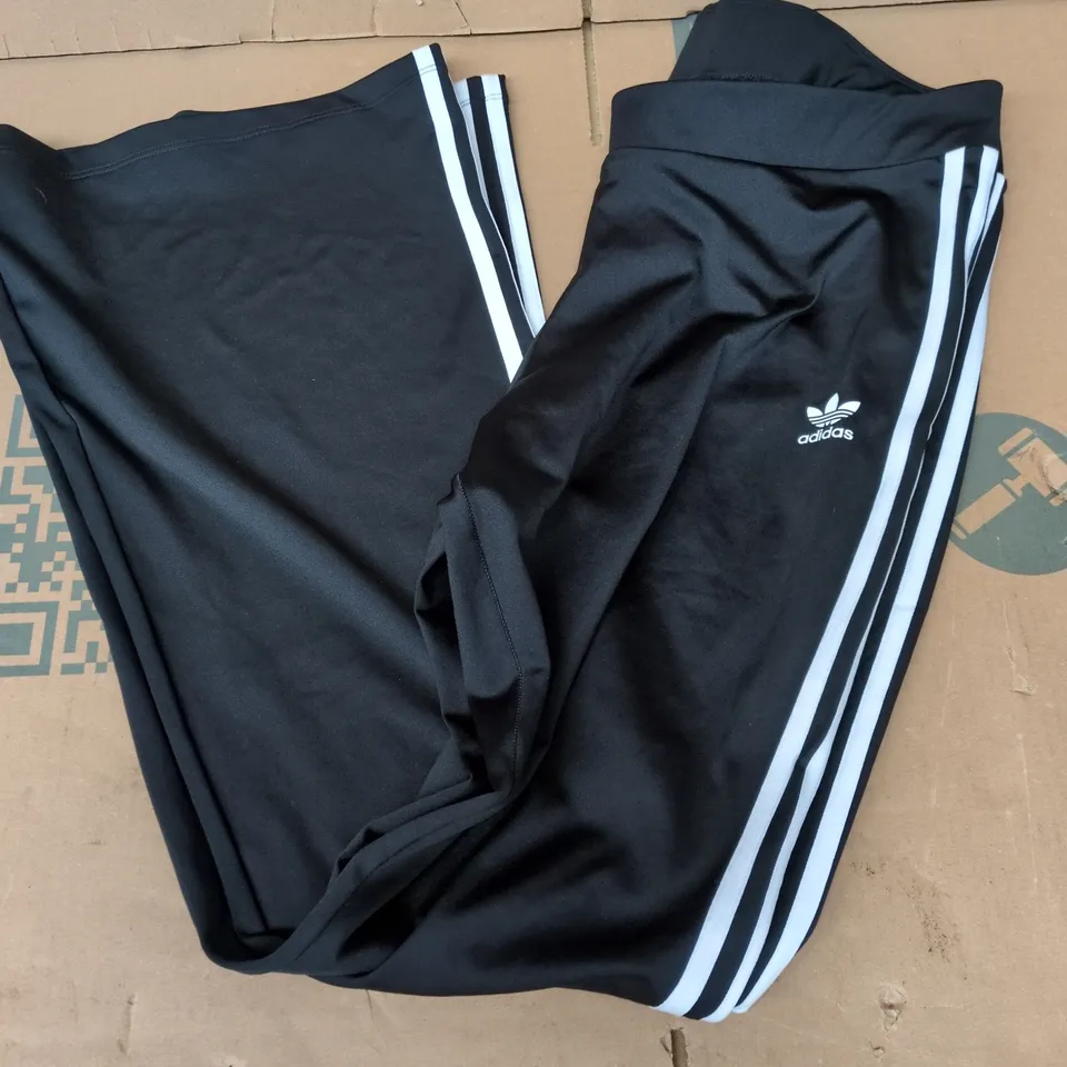 ADIDAS FLARED BOTTOM TRACKSUIT BOTTOMS IN BLACK - UK XL