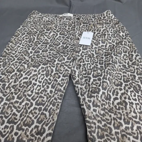 STR TEEN LEOPARD PRINT TROUSERS - UK 12 