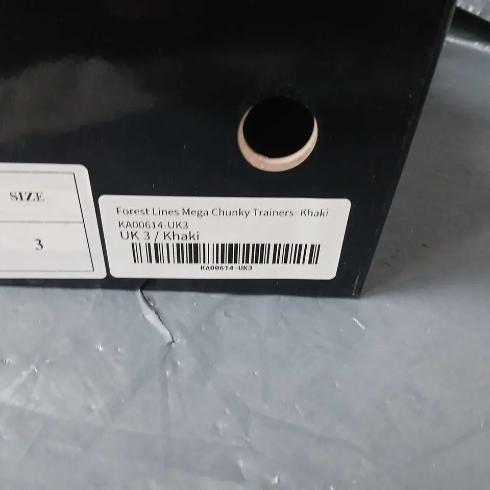 KOI FOREST LINES MEGA CHUNKY TRAINERS - KHAKI, UK3