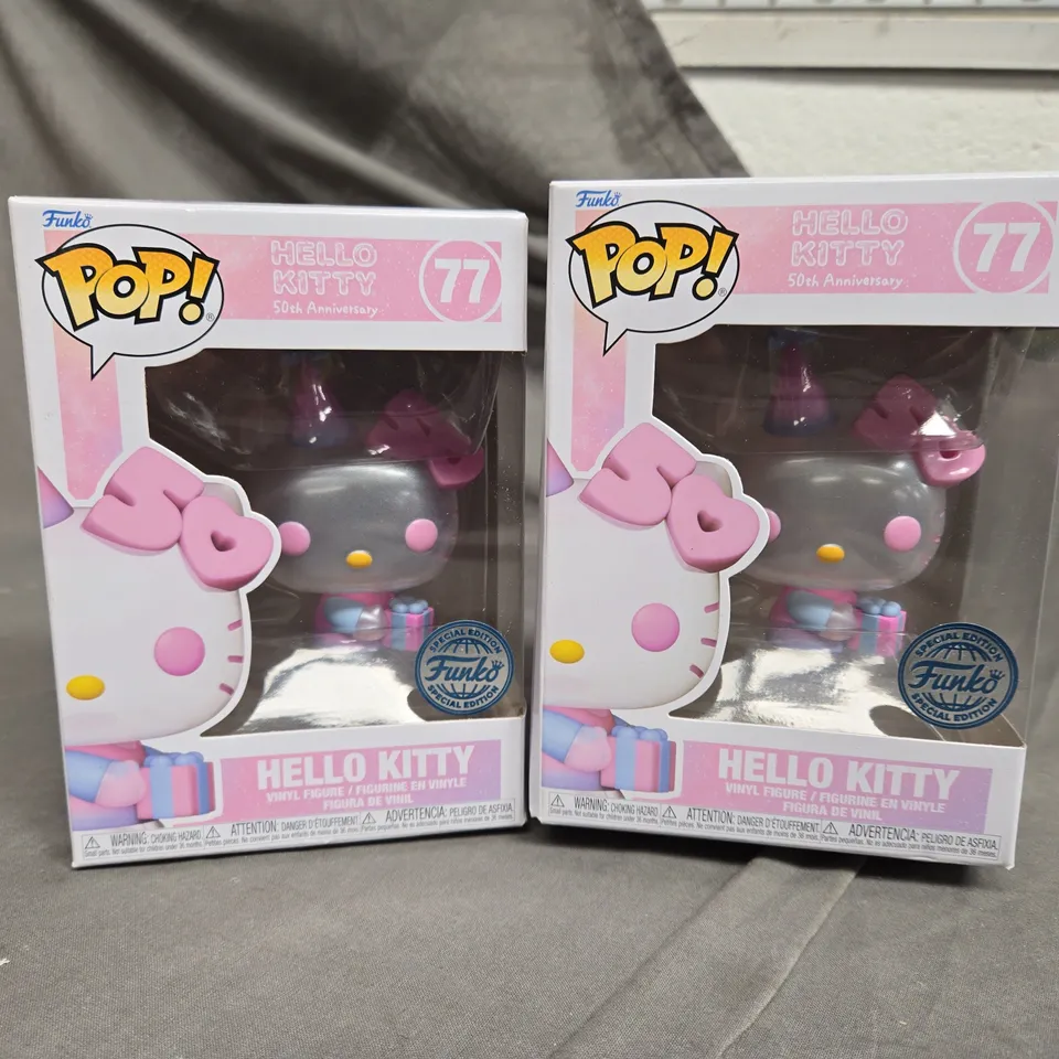 TWO BOXED FUNKO POP HELLO KITTY VINYL FIGURE 50TH ANNIVERSARY 