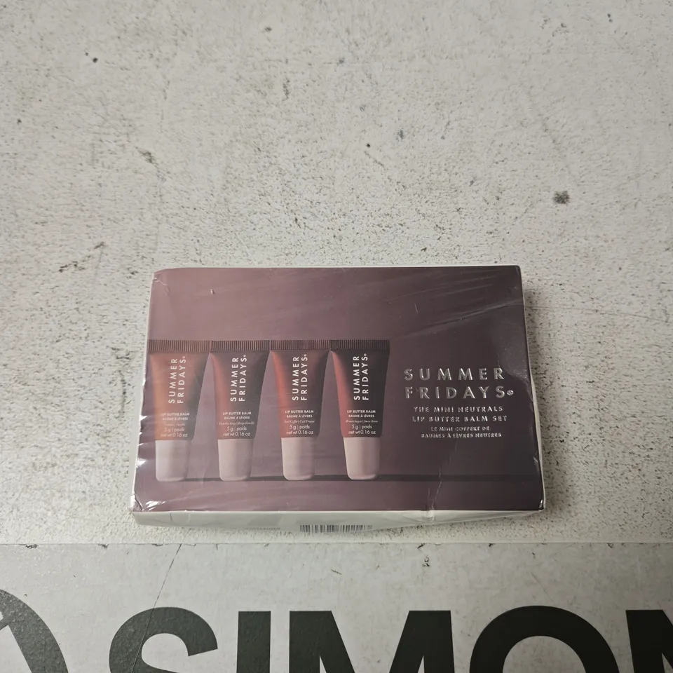 SUMMER FRIDAYS LIP BUTTER BALM SET – 4 X 5 G, SEALED
