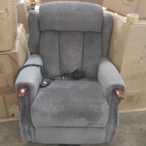 DESIGNER FABRIC UPHOLSTERED ELECTRIC RECLINING ARMCHAIR 