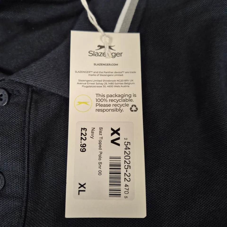 SLAZENGER NAVY POLO SHIRT – UK XL