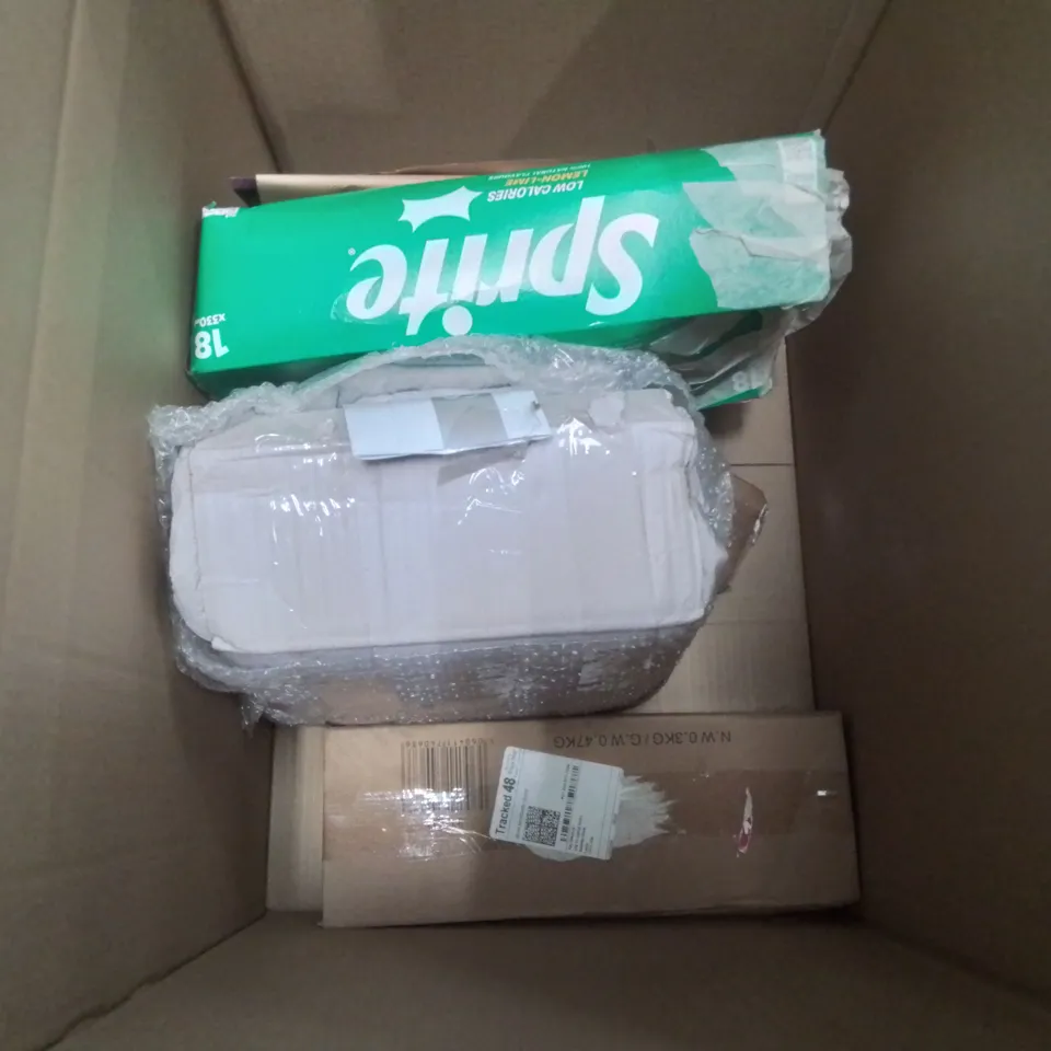 BOX OF 12 ASSORTED ITEMS TO INCLUDE: SEQUIN CUSHION COVER, 3-TIER TABLETOP SPICE RACK, STRATA CURTAINS, VELVET CUSHION COVERS ETC