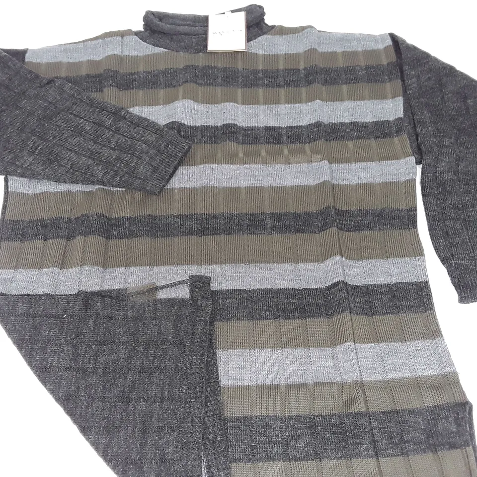 LOT OF APPROXIMATELY 20 LA MAILLE BROWN STRIPED ROLL NECK JUMPERS - SIZE UNSPECIFIED 
