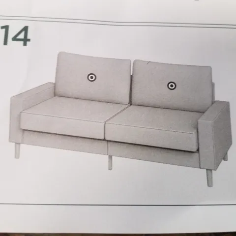 2 SEATER LOVE SEAT- GREY