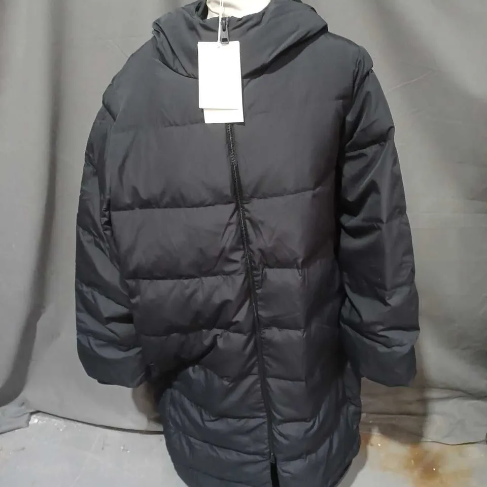 COS NEWEST NOISE BETTER DOWN PUFFER COAT IN BLACK SIZE 16