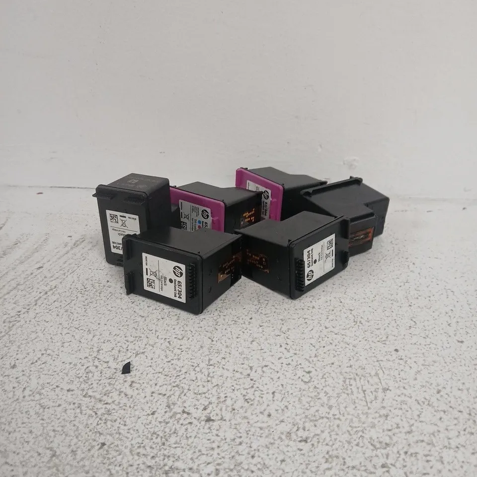 6 HP 65/304 Instant Ink Cartridges – Black & Tri-color, Assorted (Multi-pack)