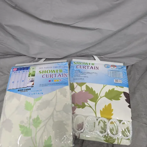 BOX OF APPROXIMATELY 20 ASSORTED SHOWER CURTAINS